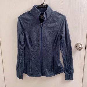 XS active wear zip up jacket by Old Navy, dark teal color, light fleece lining